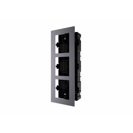 Panou frontal pentru 3 module videointerfon modular Hikvision DS-KD-ACF3 permite conectarea a 3 module de videointerfon modular 