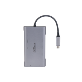 dAHUA 9 IN 1 USB 3.1 Type-C to USB 3.0 + HDMI + RJ45 + VGA + SD/TF +PD Docking Station, intrare: USB 3.1 Type-C, Iesire: 3 * USB