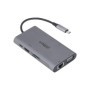 dAHUA 9 IN 1 USB 3.1 Type-C to USB 3.0 + HDMI + RJ45 + VGA + SD/TF +PD Docking Station, intrare: USB 3.1 Type-C, Iesire: 3 * USB