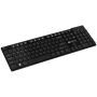 CANYON 2.4GHZ wireless keyboard, 104 keys, slim design, chocolate key caps, US layout (black), 425*130*235mm, 0.398kg