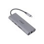 Dahua 8 in 1 USB 3.1 Type-C to USB 3.0 + HDMI (Supports 4K@30 Hz) + RJ45(Gbit) + SD/TF + PD Docking Station (100W charging and d