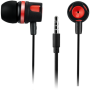 CANYON Stereo earphones with microphone, Red, cable length 1.2m, 21.5*12mm, 0.011kg