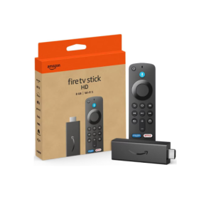 Amazon Fire TV Stick HD, free and live TV, Alexa Voice Remote, smart home controls, HD streaming (2024) - Black