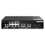 Switch QNAP M2106R CPU Marvell 98DX2528, 6 porturi 2.5Gbps, 2 porturi 10Gbps SFP+, 2 porturi 10GbE RJ45, rackabil, web-managed, 
