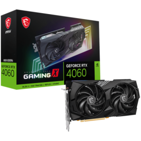MSI Video Card Nvidia GeForce RTX 4060 GAMING X 8G, 8GB GDDR6, 128bit, Boost: 2595 MHz, 3072 CUDA Cores, PCIe 4.0, 3x DP 1.4a, H