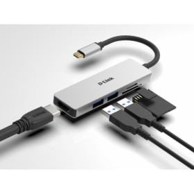 D-Link DUB-M530 5-in-1 USB-C Hub with HDMI and SD/microSD card reader, DUB-M530,1* USB-C connector with USB cable 11.5 cm, 1* HD