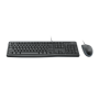 Kit Logitech MK120, tastatura cu fir standard, USB 2.0, mouse optic numar butoane/rotite scroll 3/1, negru
