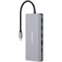 CANYON 13 in 1 USB C hub, with 2*HDMI, 3*USB3.0: support max. 5Gbps, 1*USB2.0: support max. 480Mbps, 1*PD: support max 100W PD, 