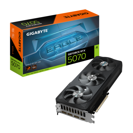 GIGABYTE Video Card NVIDIA GeForce RTX 5070 EAGLE OC SFF 12G (12GB GDDR7/192bit, PCI-E 5.0, Recommended PSU 750W, 16Pin Power co