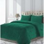 Set de pat catifea King Size Verde