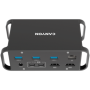 CANYON HDS-95ST, Multiport Docking Station with 14 ports ,with Type C female *4  ,USB3.0*2,USB2.0*2,RJ45*1,HDMI*2,SD card slot,A
