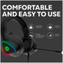 CANYON Shadder GH-6, RGB gaming headset with Microphone, Microphone frequency response: 20HZ~20KHZ, ABS+ PU leather, USB*1*3.5MM