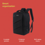 CANYON BPE-5, Laptop backpack for 15.6 inch, Product spec/size(mm): 400MM x300MM x 120MM(+60MM), Red, EXTERIOR materials:100% Po